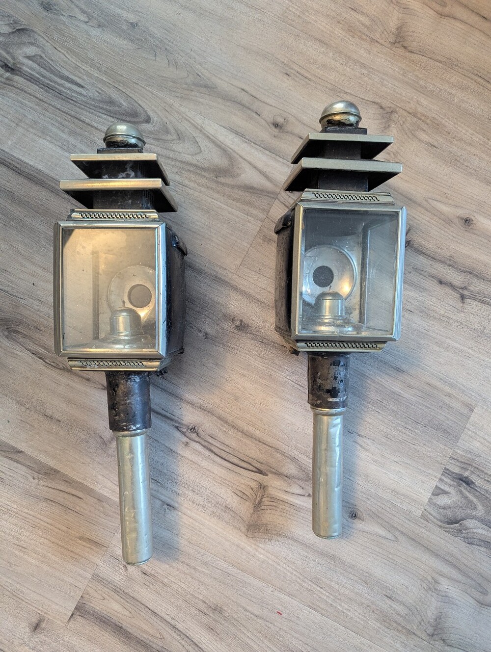 Antique Coach Lights / Candle Holders - Picture 6 of 6